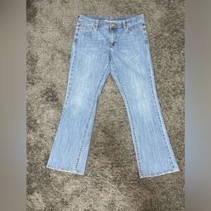 Old navy the sweetheart short stretch denim mid rise bootcut blue jeans size 10